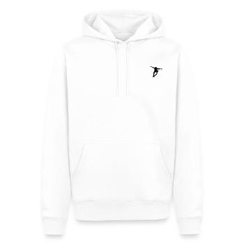 Patineur de planche à roulettes - Sweat à capuche Premium bio Homme - blanc - Devant - Nico (187cm)