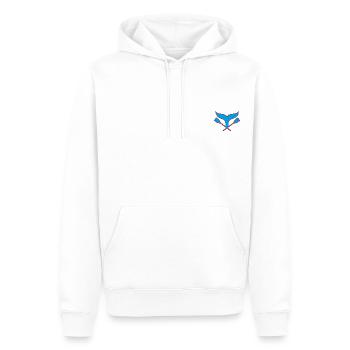 Flossenpaddel Blau-Rot - Männer Premium Bio Hoodie - Weiß - Vorne - Nico (187cm)