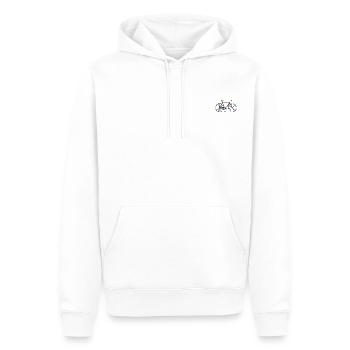 Cycle Frame Sortiment - Männer Premium Bio Hoodie - Weiß - Vorne - Nico (187cm)