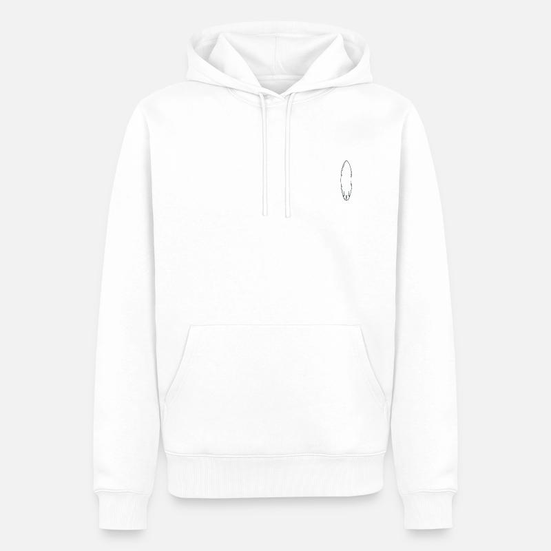 Planche de surf - Sweat à capuche Premium bio Homme - blanc