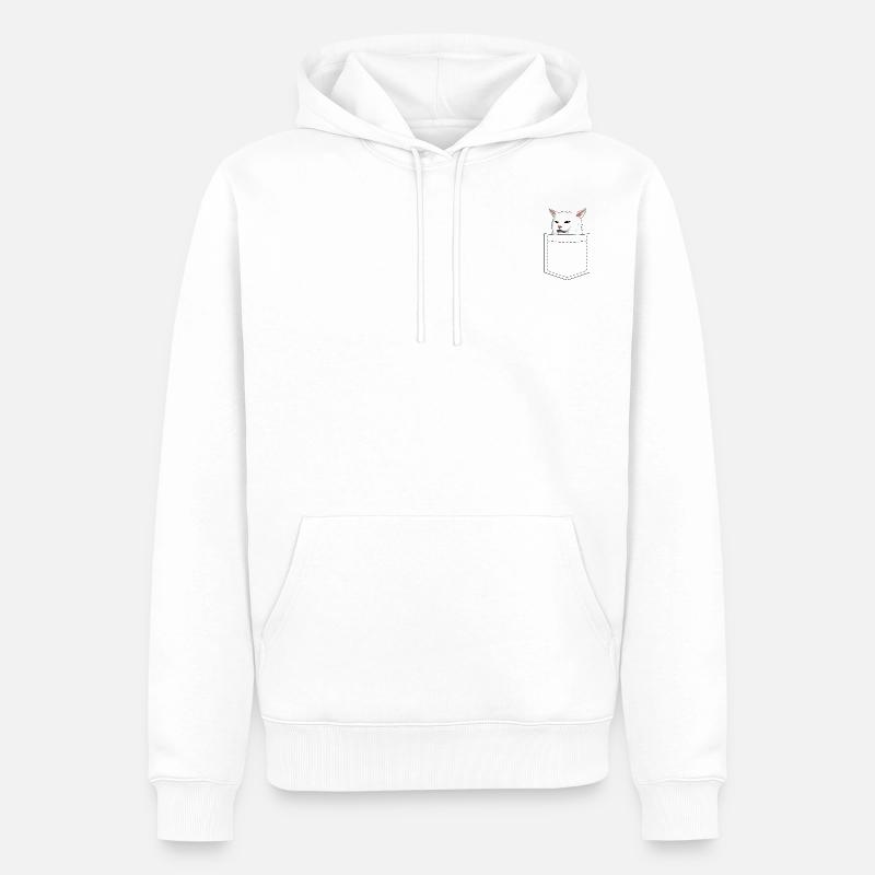 Gleiche Katze - Männer Premium Bio Hoodie - Weiß
