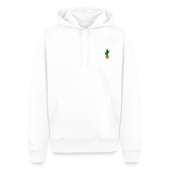 Cute Green Pals design for plant lovers - Men’s Premium Organic Hoodie - white - Front - Nico (187cm)