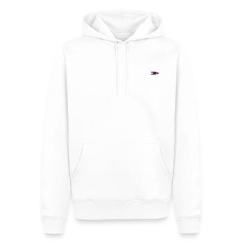Prefer wine bottle instead of brand mesh. - Men’s Premium Organic Hoodie - white - Front - Nico (187cm)