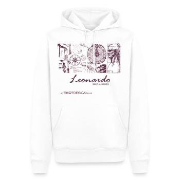Leonardo Special Series - Men’s Premium Organic Hoodie - white - Front - Nico (187cm)