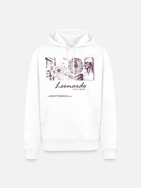 Leonardo Special Series - Men’s Premium Organic Hoodie - white