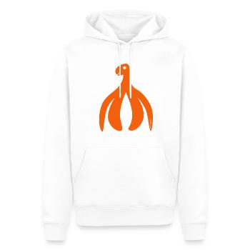 kitzler power orange - Männer Premium Bio Hoodie - Weiß - Vorne - Nico (187cm)