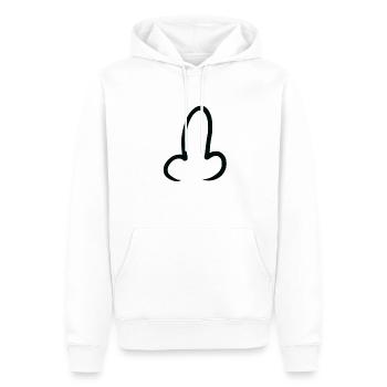 Lustiges Party Junggesellen Geschenk Penis Dildo - Männer Premium Bio Hoodie - Weiß - Vorne - Nico (187cm)
