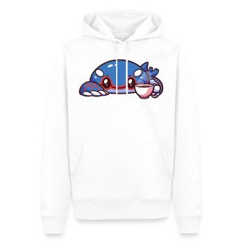 Kyogre buvant du café - Sweat à capuche Premium bio Homme - blanc - Devant - Nico (187cm)
