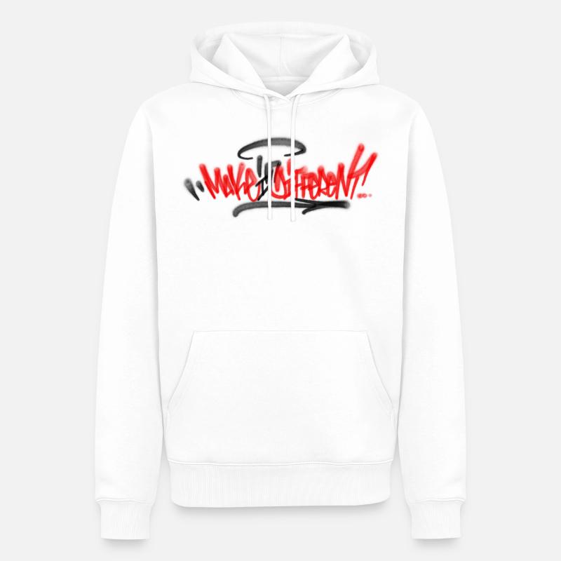 Make est différent - Sweat à capuche Premium bio Homme - blanc
