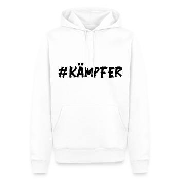 # Kämpfer - Glücksbringer Mut Kraft - Männer Premium Bio Hoodie - Weiß - Vorne - Nico (187cm)