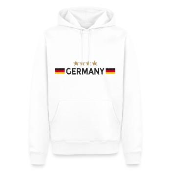 Maillot de football allemand Drapeau allemand - Sweat à capuche Premium bio Homme - blanc - Devant - Nico (187cm)