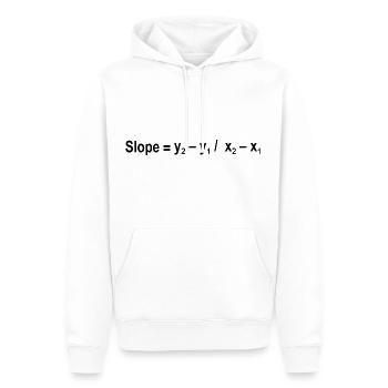 Formule de pente Mathématiques Formule Équation - Sweat à capuche Premium bio Homme - blanc - Devant - Nico (187cm)