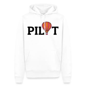 Montgolfière Montgolfière Pilote de montgolfière - Sweat à capuche Premium bio Homme - blanc - Devant - Nico (187cm)