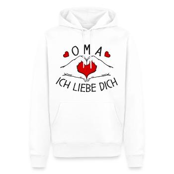 Oma ich liebe Dich - Männer Premium Bio Hoodie - Weiß - Vorne - Nico (187cm)