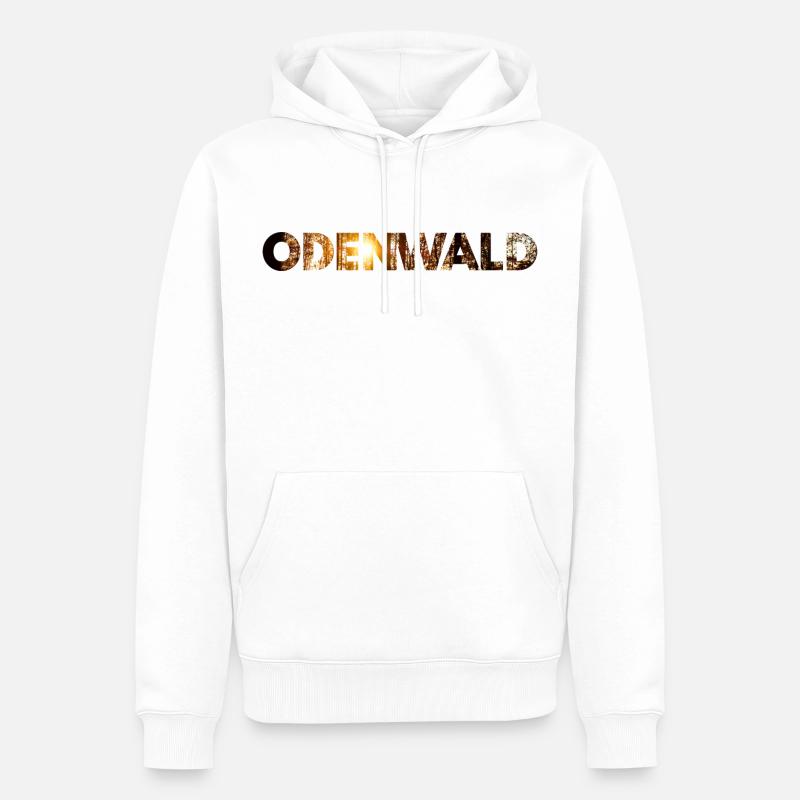 Odenwald en automne design - Sweat à capuche Premium bio Homme - blanc