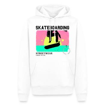 Skateboarding Skate Skater Skateboard Sk8 Vintage - Männer Premium Bio Hoodie - Weiß - Vorne - Nico (187cm)