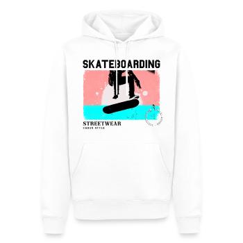 Skateboarding Skate Skater Skateboard Sk8 Vintage - Männer Premium Bio Hoodie - Weiß - Vorne - Nico (187cm)