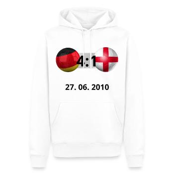 Deutschland vs England T-Shirt 4:1 - Männer Premium Bio Hoodie - Weiß - Vorne - Nico (187cm)