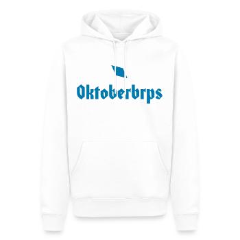 Oktoberbrps Shirt – für Bierdurst gegen Aufstoßen - Männer Premium Bio Hoodie - Weiß - Vorne - Nico (187cm)