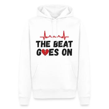 Operation am offenen Herzen - Herzoperation - Männer Premium Bio Hoodie - Weiß - Vorne - Nico (187cm)