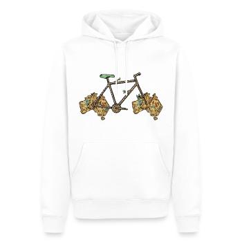 Vélo australien, carte australienne, vélo australien - Sweat à capuche Premium bio Homme - blanc - Devant - Nico (187cm)