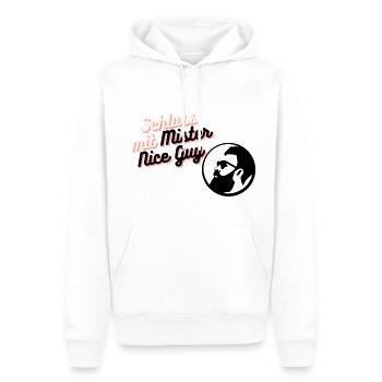 Schluss mit dem netten Typen - Männer Premium Bio Hoodie - Weiß - Vorne - Nico (187cm)