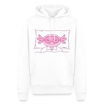 Axolotl Masque de sommeil Personnalisation Chemise de sommeil - Sweat à capuche Premium bio Homme - blanc - Devant - Nico (187cm)