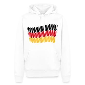 National Flag Of Germany (Scribble) - Men’s Premium Organic Hoodie - white - Front - Nico (187cm)