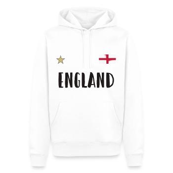 England Fußball Trikot Englische Flagge - Männer Premium Bio Hoodie - Weiß - Vorne - Nico (187cm)