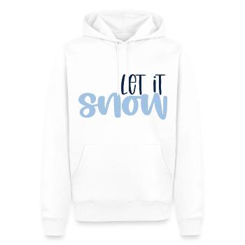 Laissez-le neiger - Sweat à capuche Premium bio Homme - blanc - Devant - Nico (187cm)