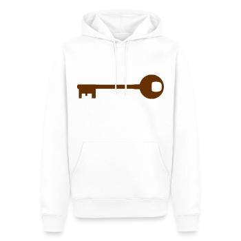 Ein Schlüssel - Männer Premium Bio Hoodie - Weiß - Vorne - Nico (187cm)