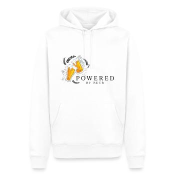 Powered by Beer Beer Toast - Men’s Premium Organic Hoodie - white - Front - Nico (187cm)
