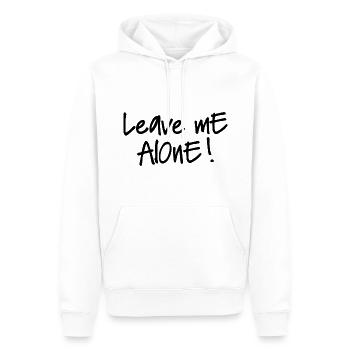 LEAVE ME ALONE - Männer Premium Bio Hoodie - Weiß - Vorne - Nico (187cm)