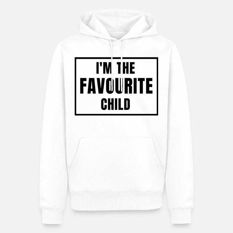 Je suis l’enfant préféré - Sweat à capuche Premium bio Homme - blanc