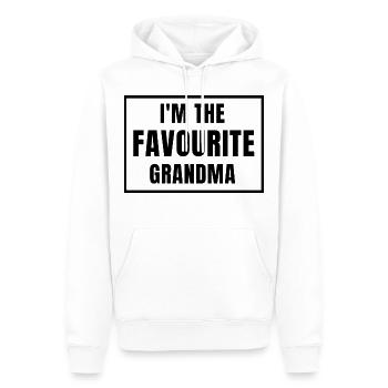 Lieblingsoma. Oma Geschenk - Männer Premium Bio Hoodie - Weiß - Vorne - Nico (187cm)