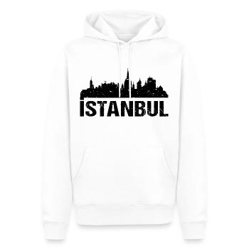 Horizon d’Istanbul - Sweat à capuche Premium bio Homme - blanc - Devant - Nico (187cm)