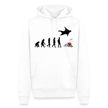 Wingsuit flying Base Jumping Skydiving Evolution - Men’s Premium Organic Hoodie - white - Front - Nico (187cm)