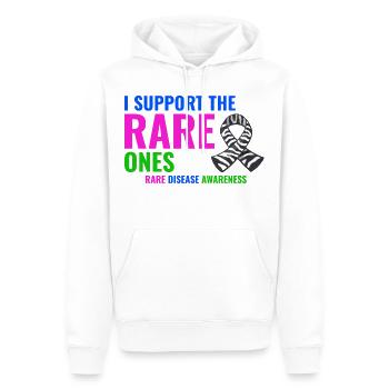 Rare Disease Support Empowering Awareness - Men’s Premium Organic Hoodie - white - Front - Nico (187cm)