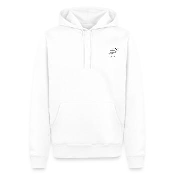 Minimalistic Drink black - Männer Premium Bio Hoodie - Weiß - Vorne - Nico (187cm)