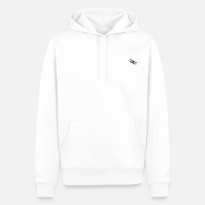 Minimalistic Plane Black - Männer Premium Bio Hoodie - Weiß