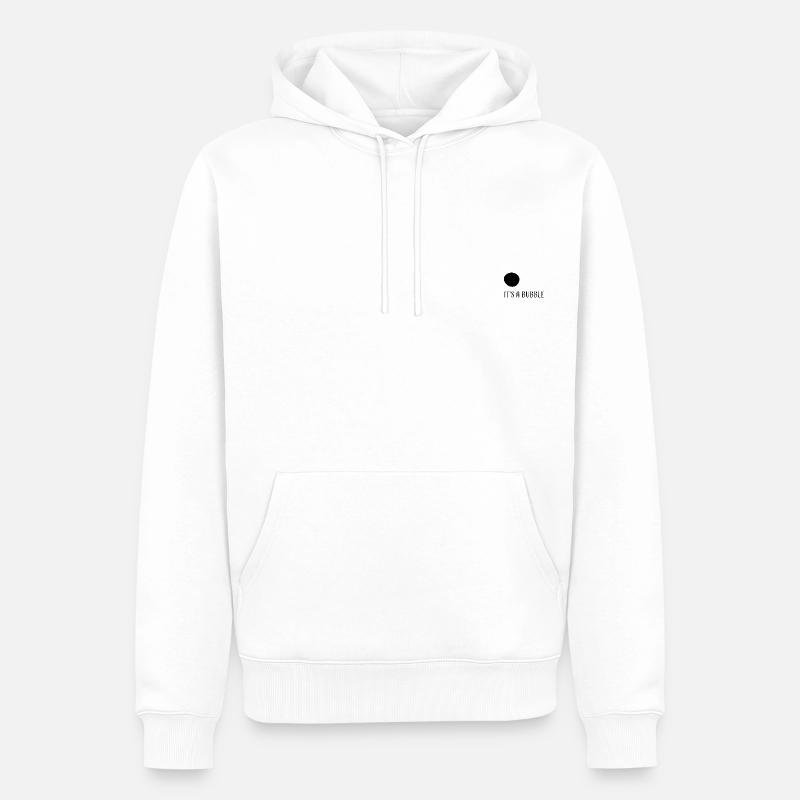 it´s a bubble schwarz - Männer Premium Bio Hoodie - Weiß