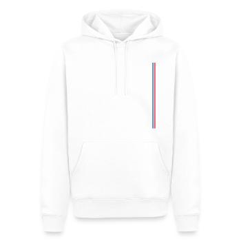 France Style Stripes - Men’s Premium Organic Hoodie - white - Front - Nico (187cm)
