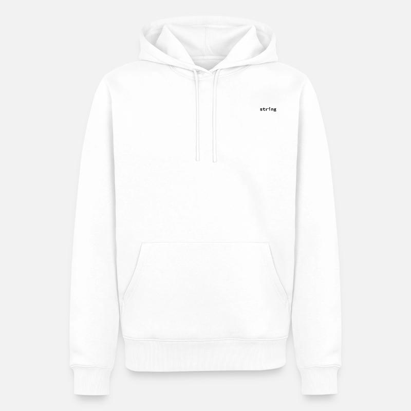 Code in Strings Black - Men’s Premium Organic Hoodie - white