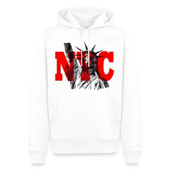 new York - Men’s Premium Organic Hoodie - white - Front - Nico (187cm)