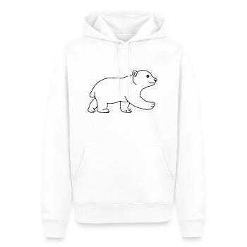 Baby, Eisbär, Bär, Tier, Comic, Zeichnung - Männer Premium Bio Hoodie - Weiß - Vorne - Nico (187cm)