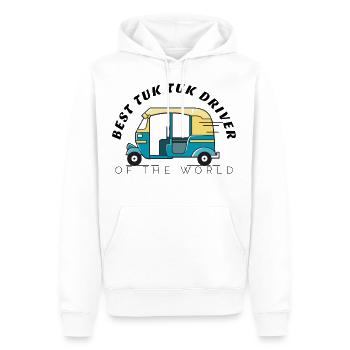 Lustiges Rikscha-Design, bester Tuk-Tuk-Fahrer. - Männer Premium Bio Hoodie - Weiß - Vorne - Nico (187cm)