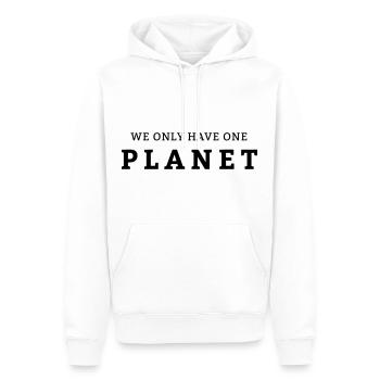 Wir haben nur ein Planet Erde - Männer Premium Bio Hoodie - Weiß - Vorne - Nico (187cm)