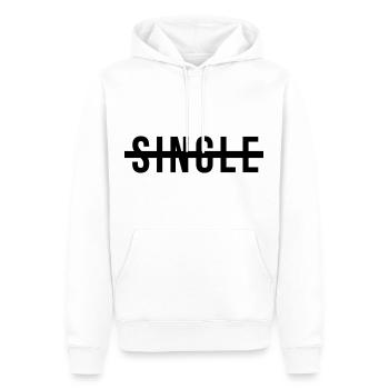 N’est plus célibataire - Sweat à capuche Premium bio Homme - blanc - Devant - Nico (187cm)