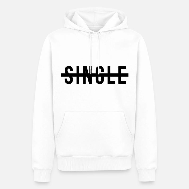 N’est plus célibataire - Sweat à capuche Premium bio Homme - blanc