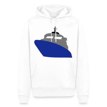 schiff - Männer Premium Bio Hoodie - Weiß - Vorne - Nico (187cm)